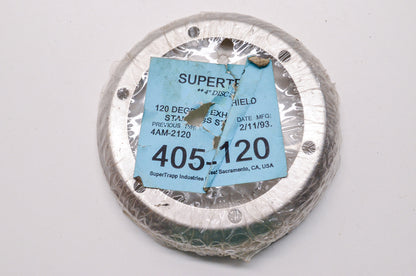 New SuperTrapp 120 Degree Stainless Exhaust Shield NOS