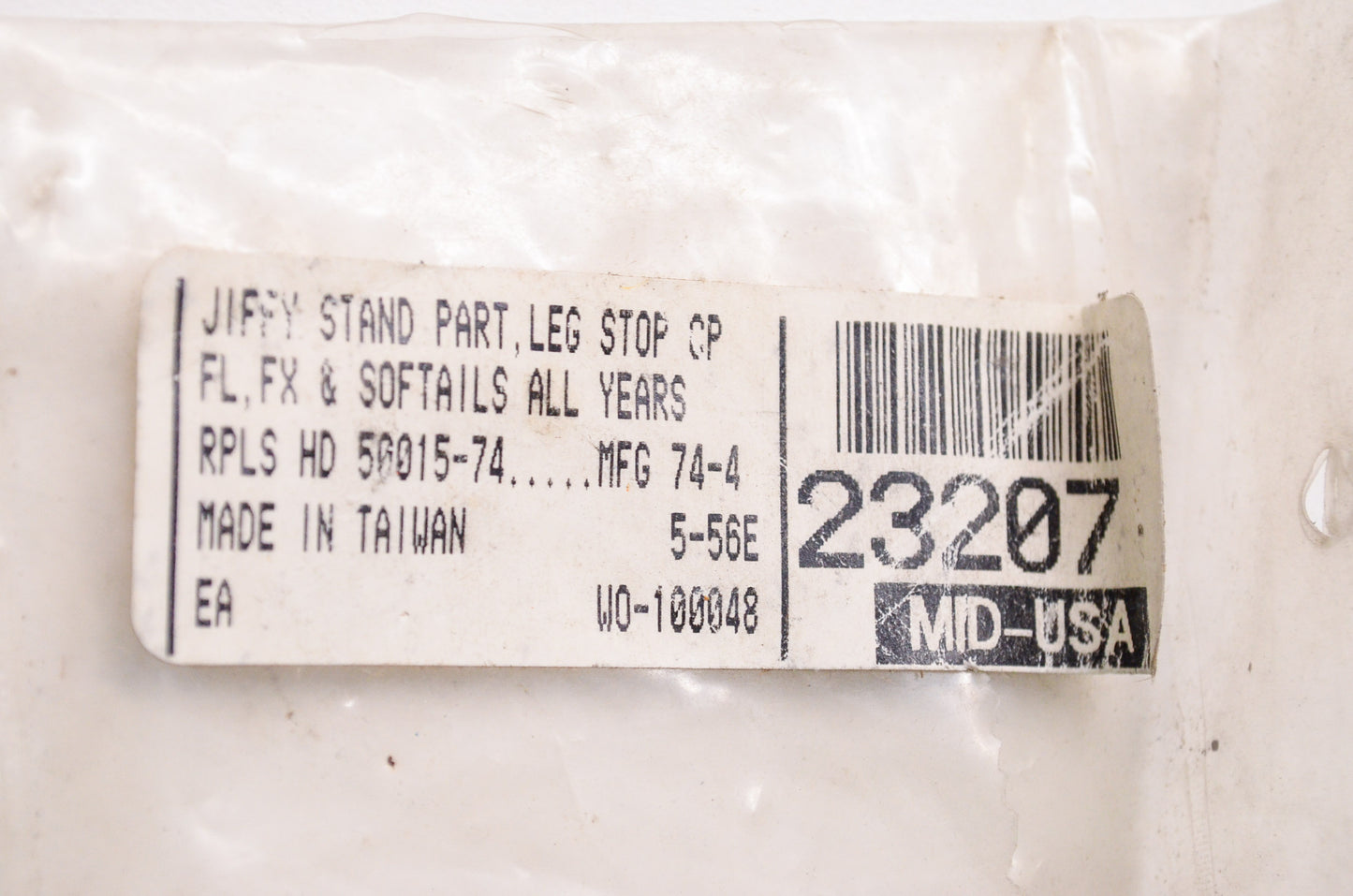 New Mid USA Jiffy Stand Leg Stop Harley Davidson FL FX Softail NOS