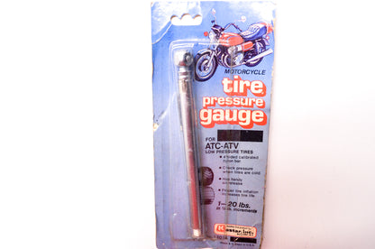 New Kastar Inc Silver Motorcycle ATV ATC Tire Pressure Gauge 1-20 lbs NOS