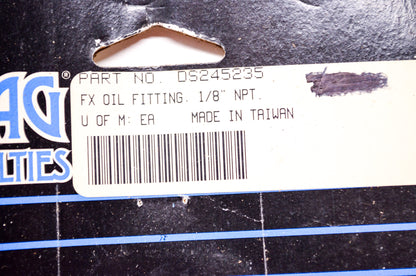 New Drag Specialties FX Oil Fitting 1/8' NPT Harley Davidson NOS