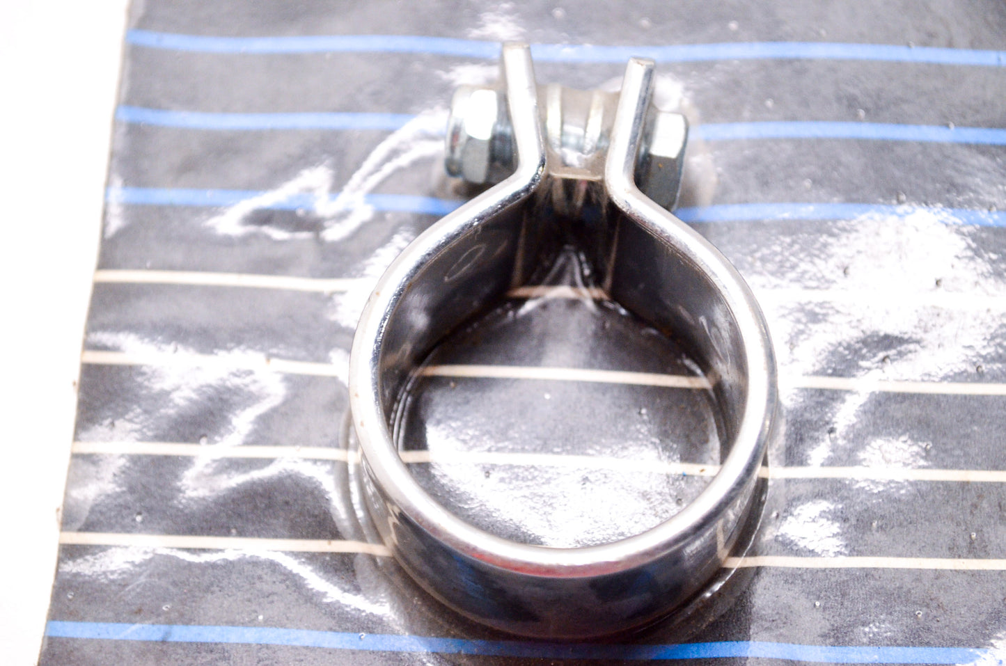 Chrome Heavy Duty Exhaust Clamp Assembly 1-3/4 NOS