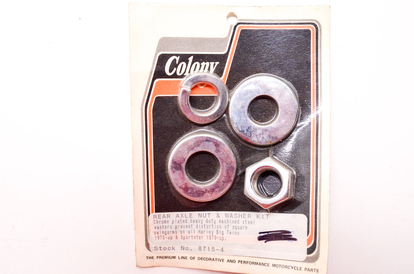 Rear Axle Nut & Washer Kit Harley Davidson Big Twin Sportster NOS