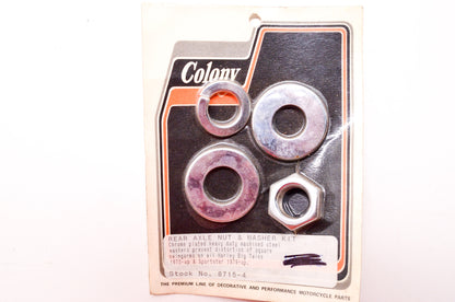 Rear Axle Nut & Washer Kit Harley Davidson Big Twin Sportster NOS