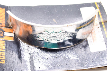 Chrome 5 3/4' Headlight Visor Embossed Eagle NOS