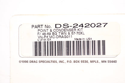 New Drag Specialties Point & Condenser Kit Harley Davidson Big Twin XL NOS