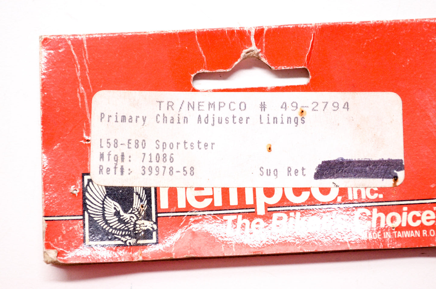 Primary Chain Adjuster Lining Harley Davidson Sportster 58-80 NOS