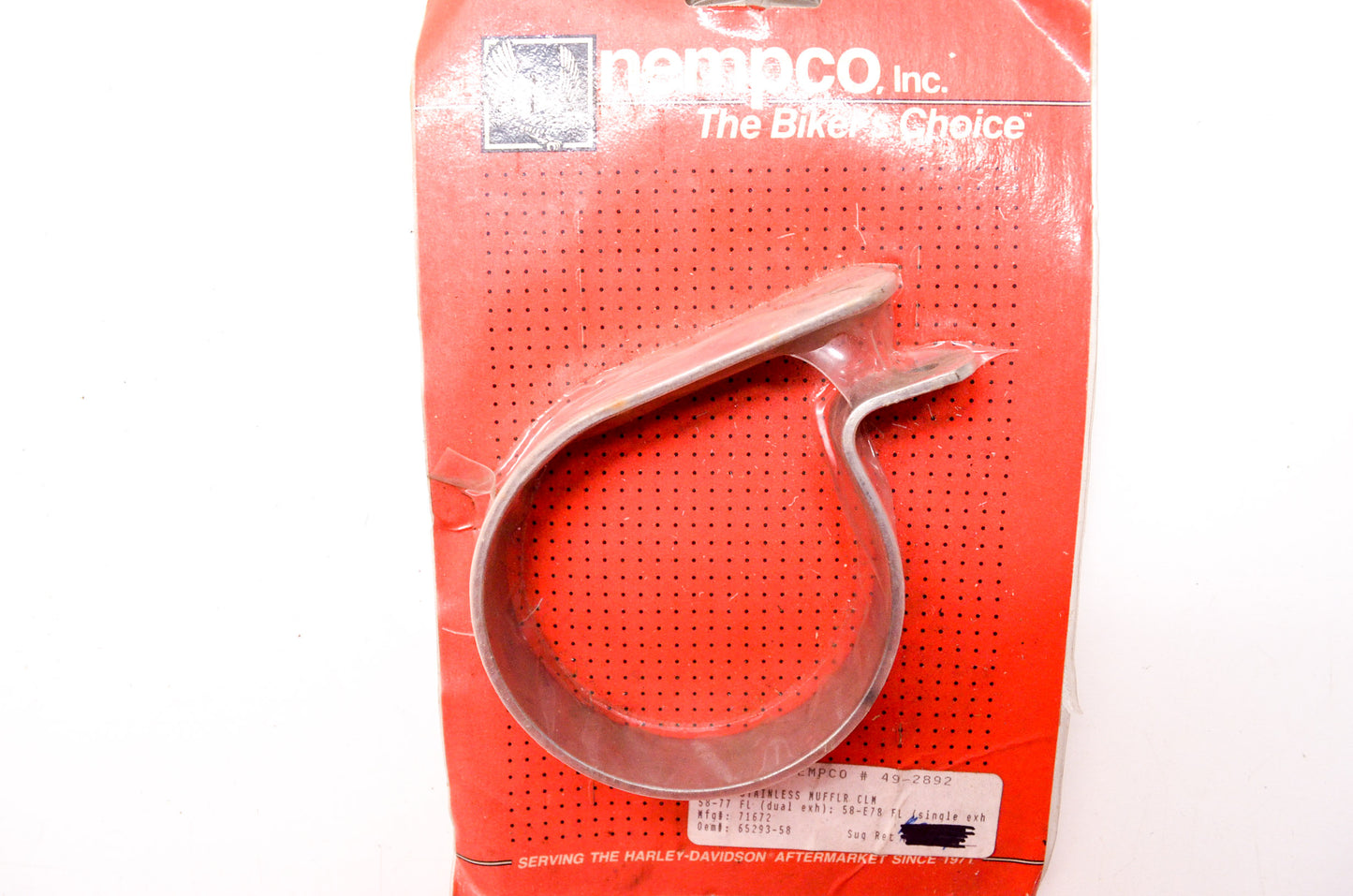 Stainless Muffler Clamp Harley Davidson FL 58-77 NOS