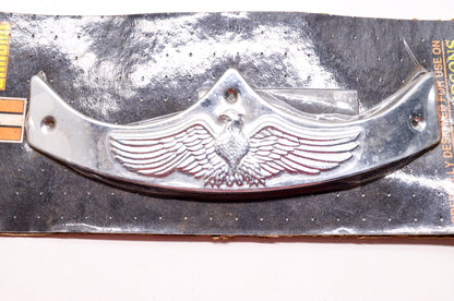 Large Chrome Fender Tip w/ Eagle Harley Davidson FL NOS