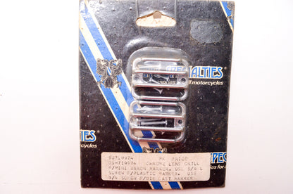 New Drag Specialties Chrome Lens Grill Kit Mini Baron Marker Harley Davidson NOS