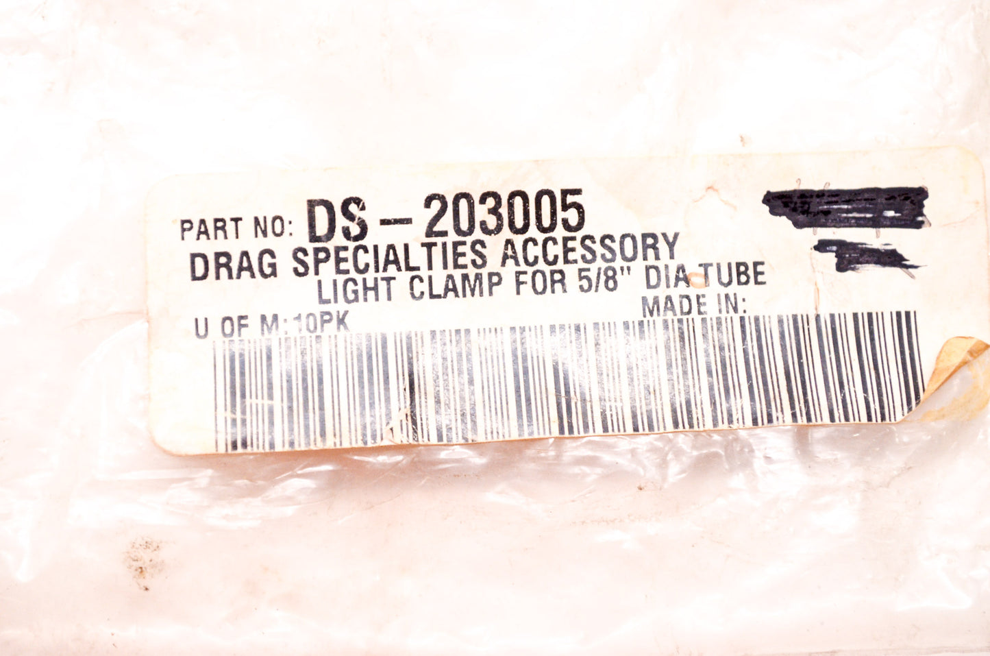 Light Clamp 5/8' Dia Tube NOS
