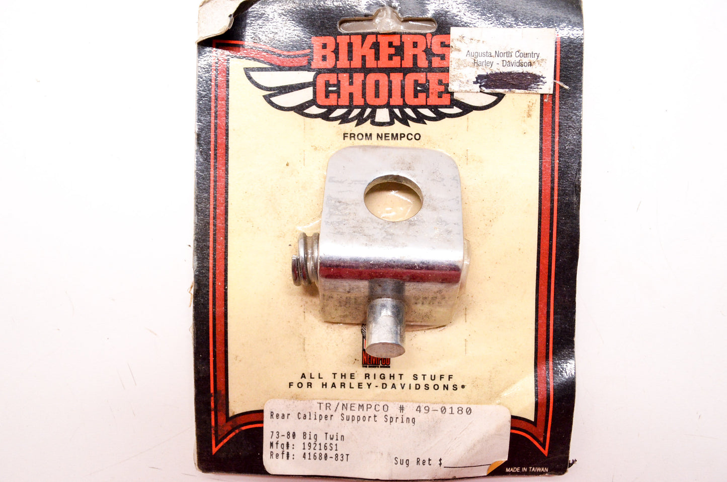 Biker's Choice 49-0180, 19216S1, 41680-83T Rear Caliper Support Spring Harley Da