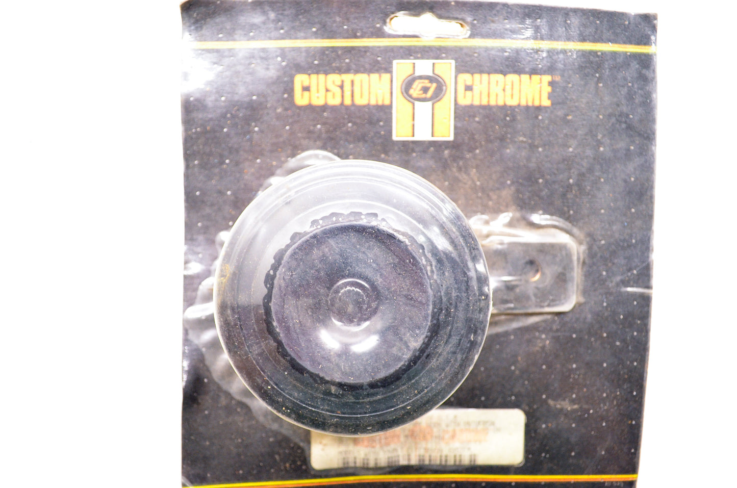 New Custom Chrome Black 12V Disc Type Horn Universal Bracket Harley Davdison NOS