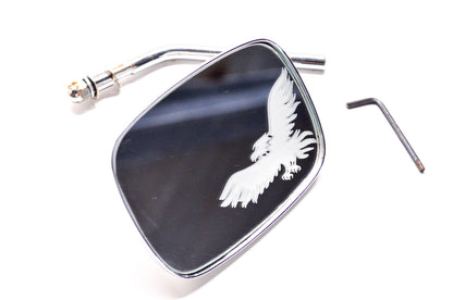 Custom Chrome 28-202 Die Cast Mirror Kit Eagle Etching Harley Davidson NOS