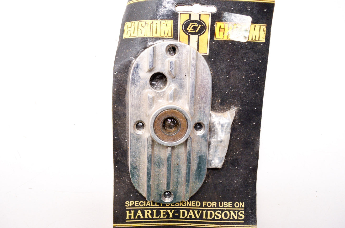 New Custom Chrome Inspection Cover Kit w/ Bushing Harley Davidson NOS