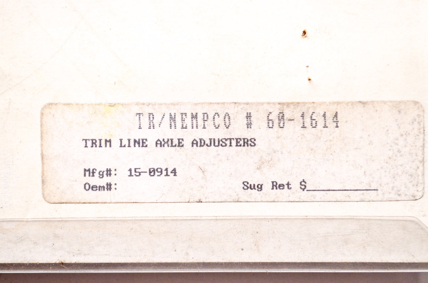 Trim Line Axle Adjuster Kit NOS