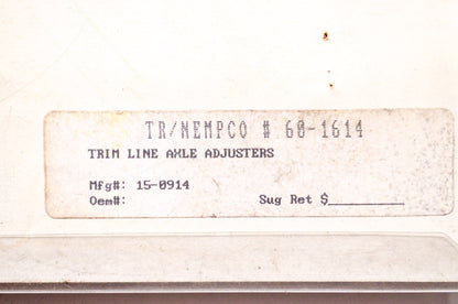 Trim Line Axle Adjuster Kit NOS