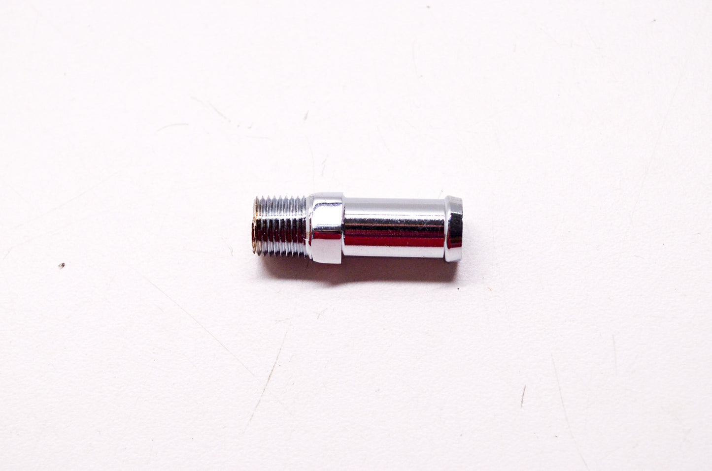 New Drag Specialties Chrome Male Straight Oil Tank Cooler Fitting 3/8'-1/8' NOS