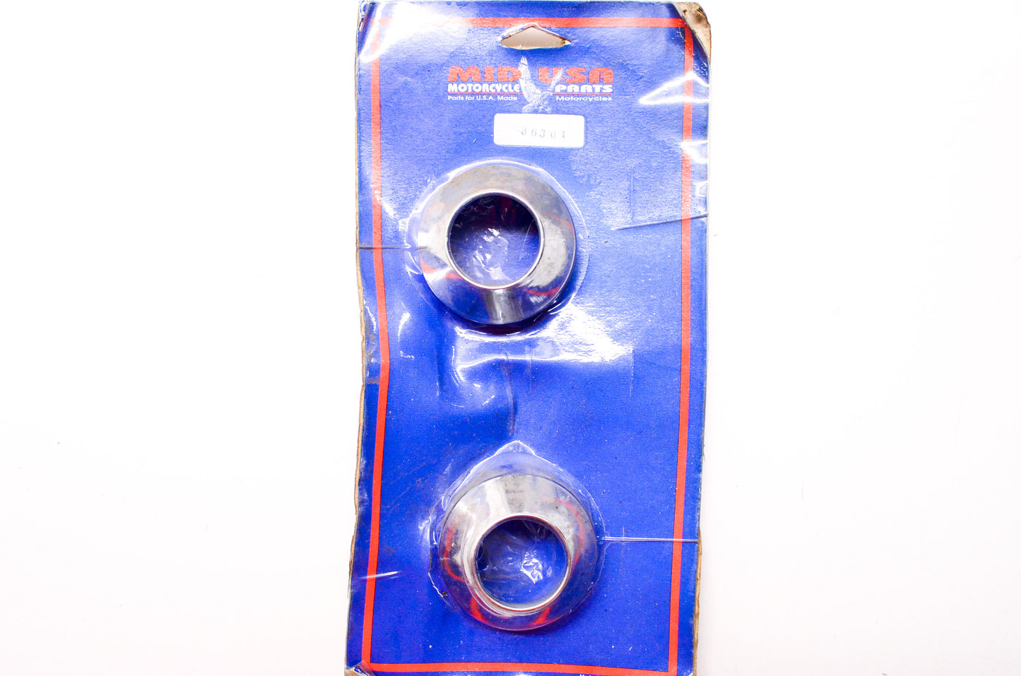 New Mid USA Chromed Fork Dust Boot Cover 35mm Harley Davidson Qty 2 NOS