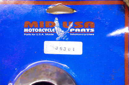 New Mid USA Chromed Fork Dust Boot Cover 35mm Harley Davidson Qty 2 NOS