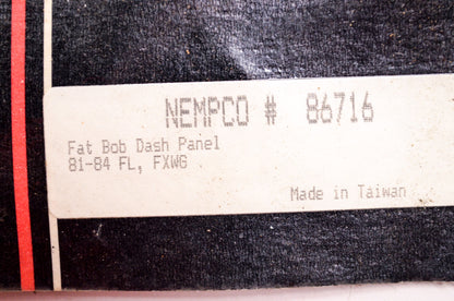 New Nempco Chrome Fat Bob Dash Panel Harley Davidson FL FXWG 81-84 NOS