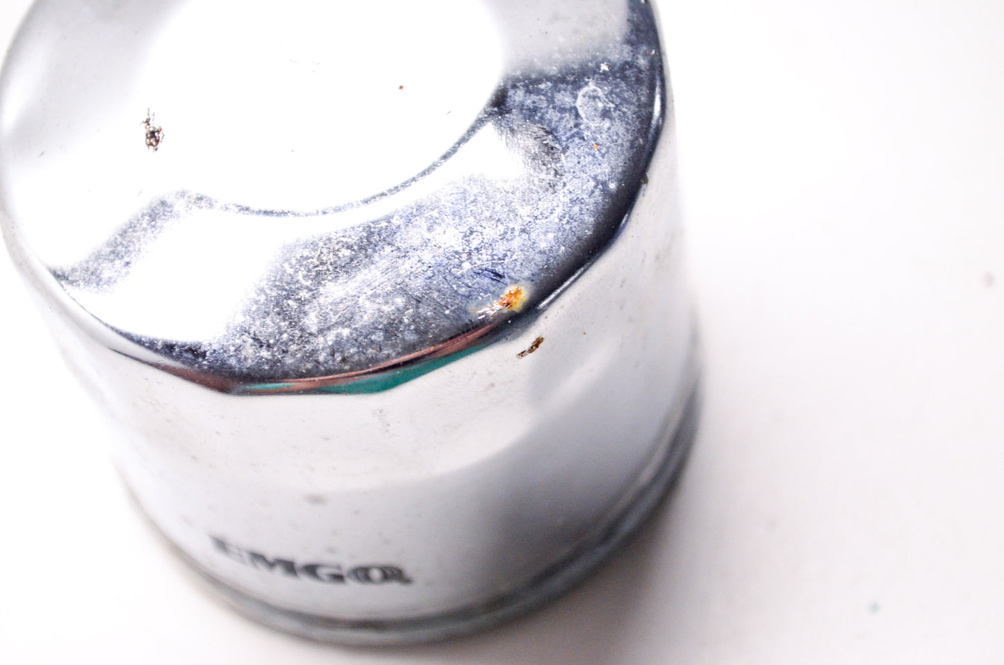 New Emgo Chrome Oil Filter NOS