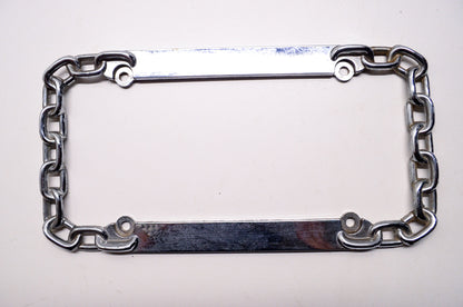 New Cruiser Accessories Chrome Chain Link License Plate Frame NOS