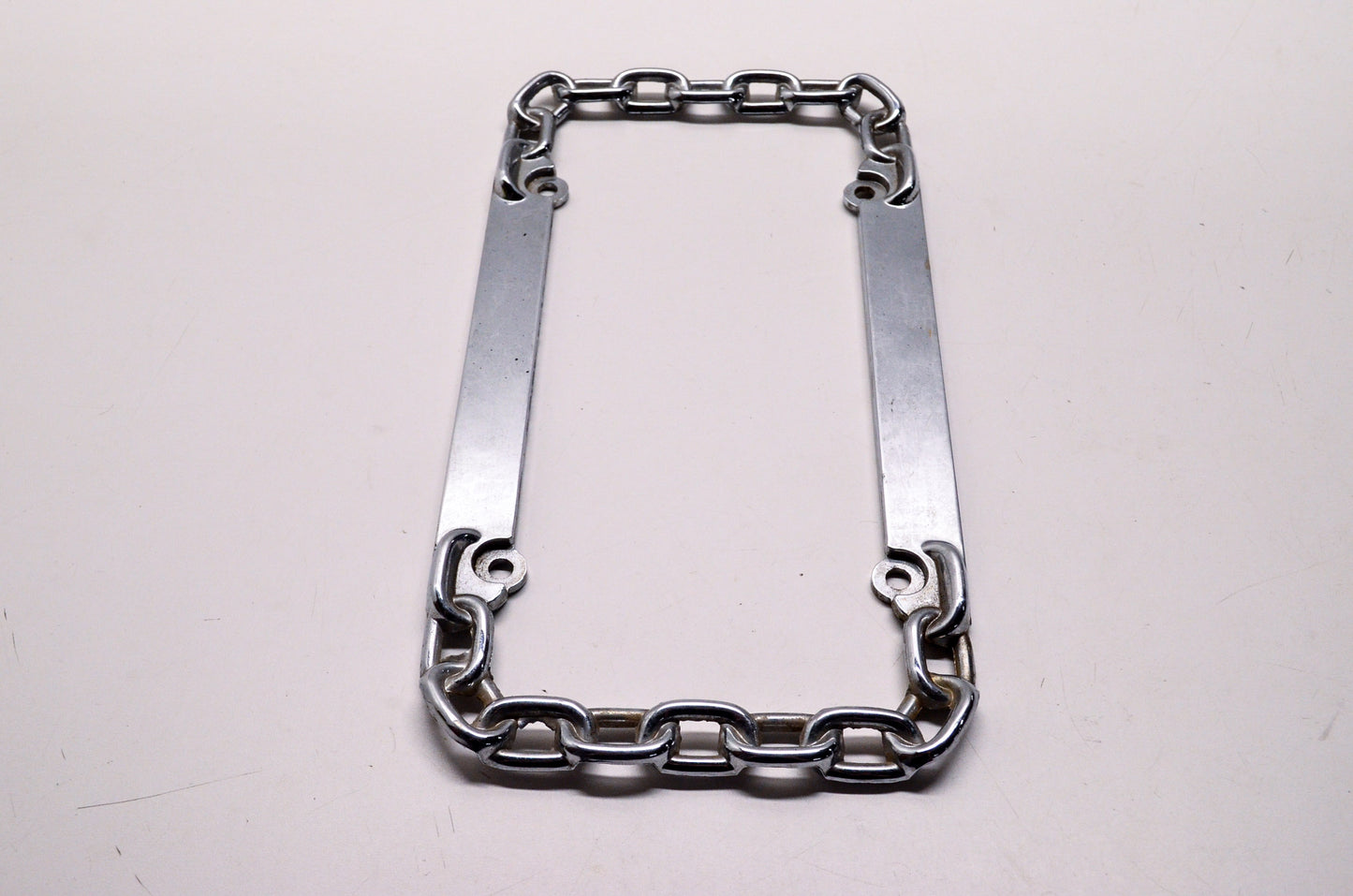 New Cruiser Accessories Chrome Chain Link License Plate Frame NOS