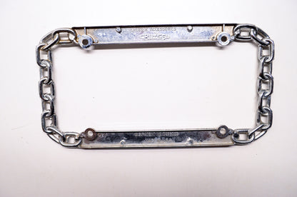 New Cruiser Accessories Chrome Chain Link License Plate Frame NOS