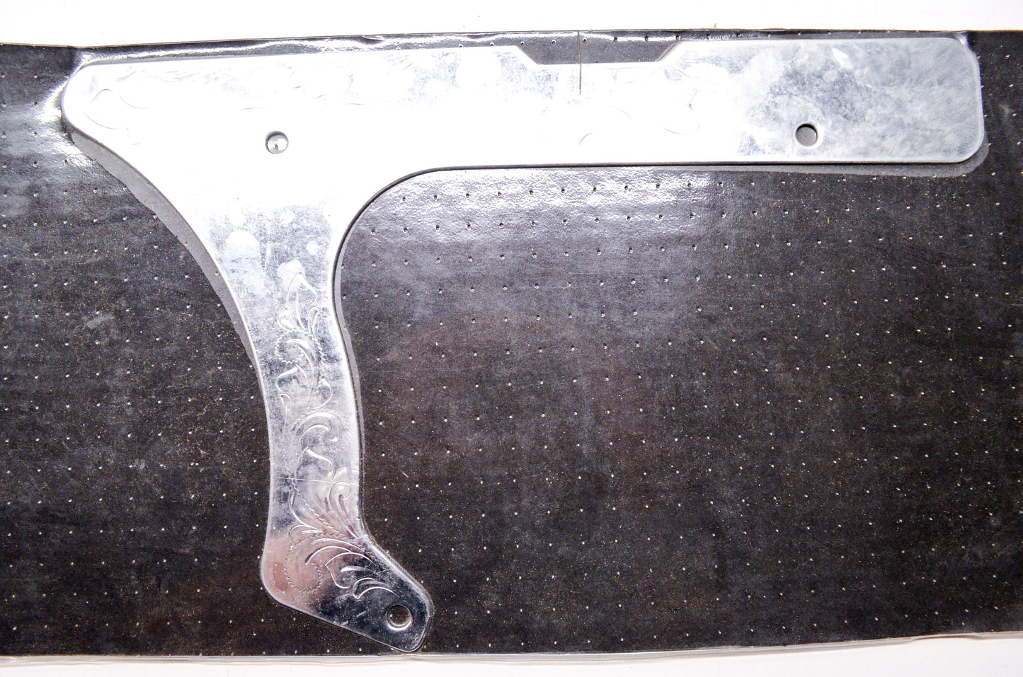 New Custom Chrome Engraved Lower Belt Guard Cover Harley Davidson Softail NOS