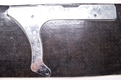 New Custom Chrome Engraved Lower Belt Guard Cover Harley Davidson Softail NOS