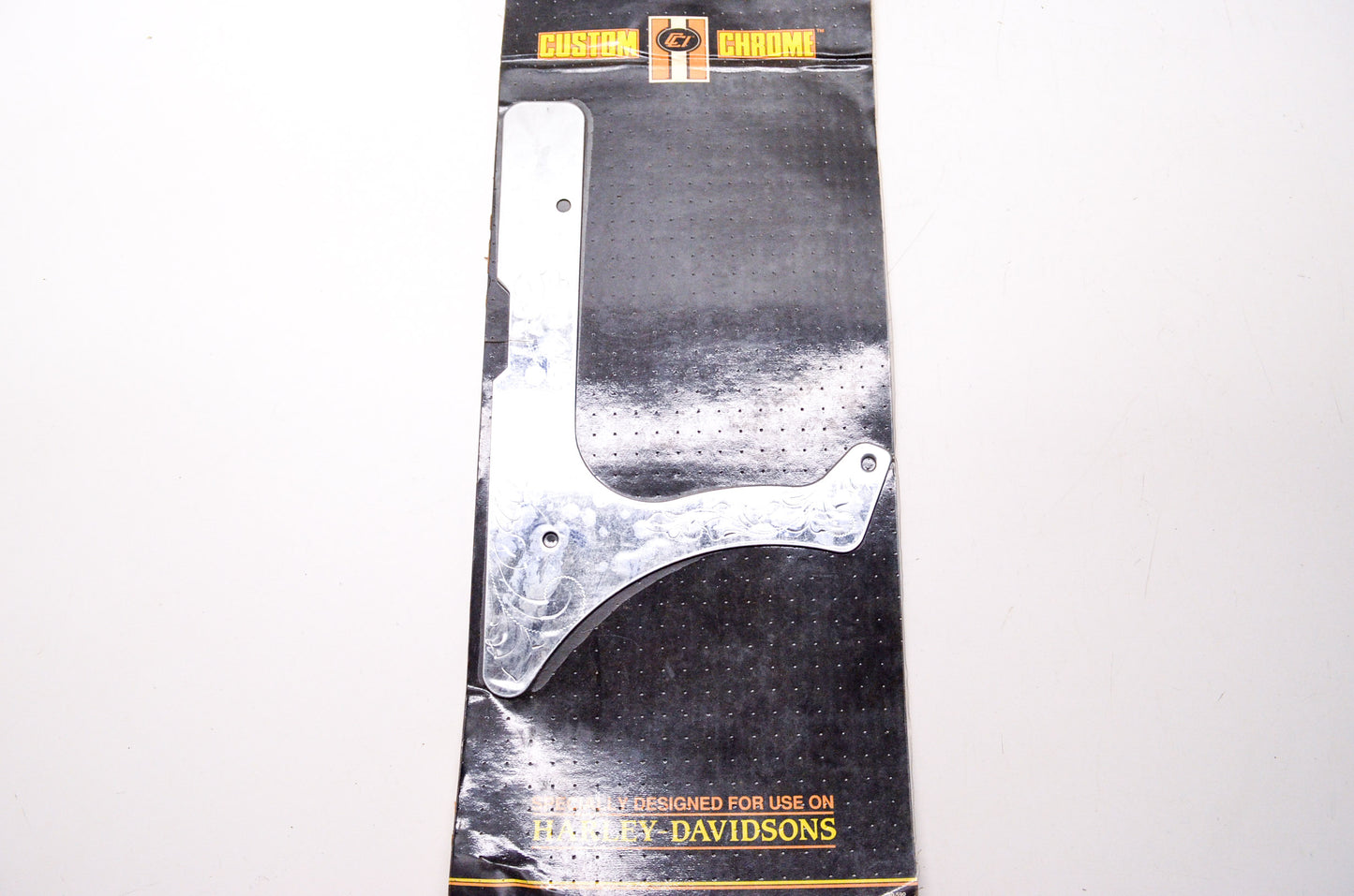 New Custom Chrome Engraved Lower Belt Guard Cover Harley Davidson Softail NOS