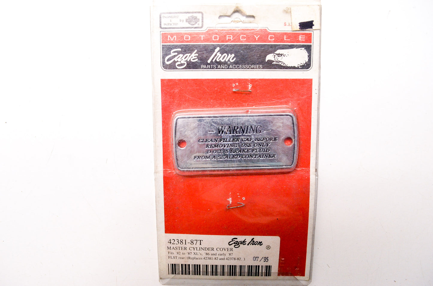 New Eagle Iron Master Cylinder Cover XL 82-87 & Rear FLST 86-87 NOS