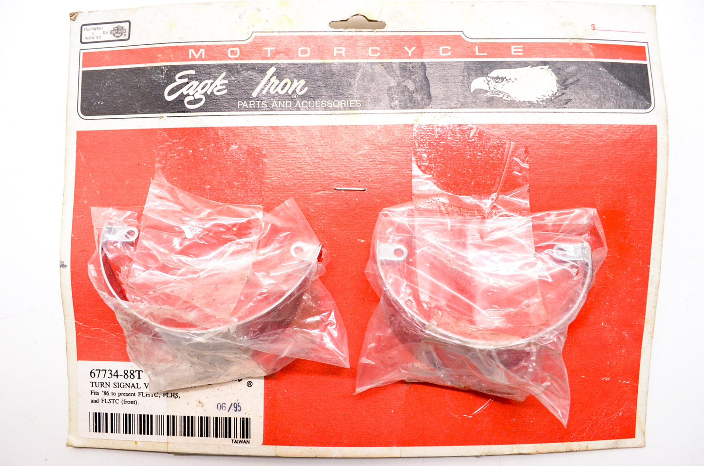 New Eagle Iron Turn Signal Visor FLHTC FLHS FLSTC 86+ Qty 2 NOS