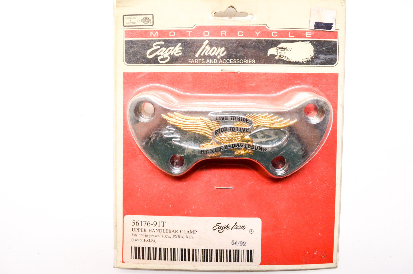 New Eagle Iron Upper Handlebar Clamp FX FXR XL 74+ NOS