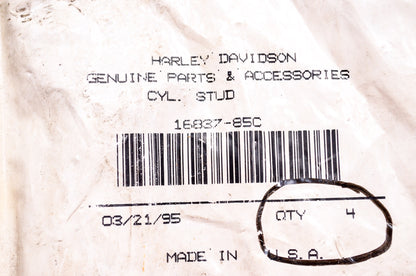 OEM Harley-Davidson 16837-85C Cylinder Stud Qty 4 NOS
