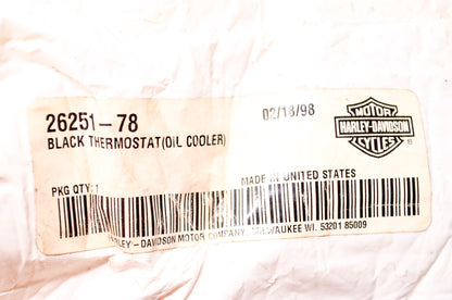 New OEM Harley Davidson Black Oil Cooler Thermostat Kit NOS