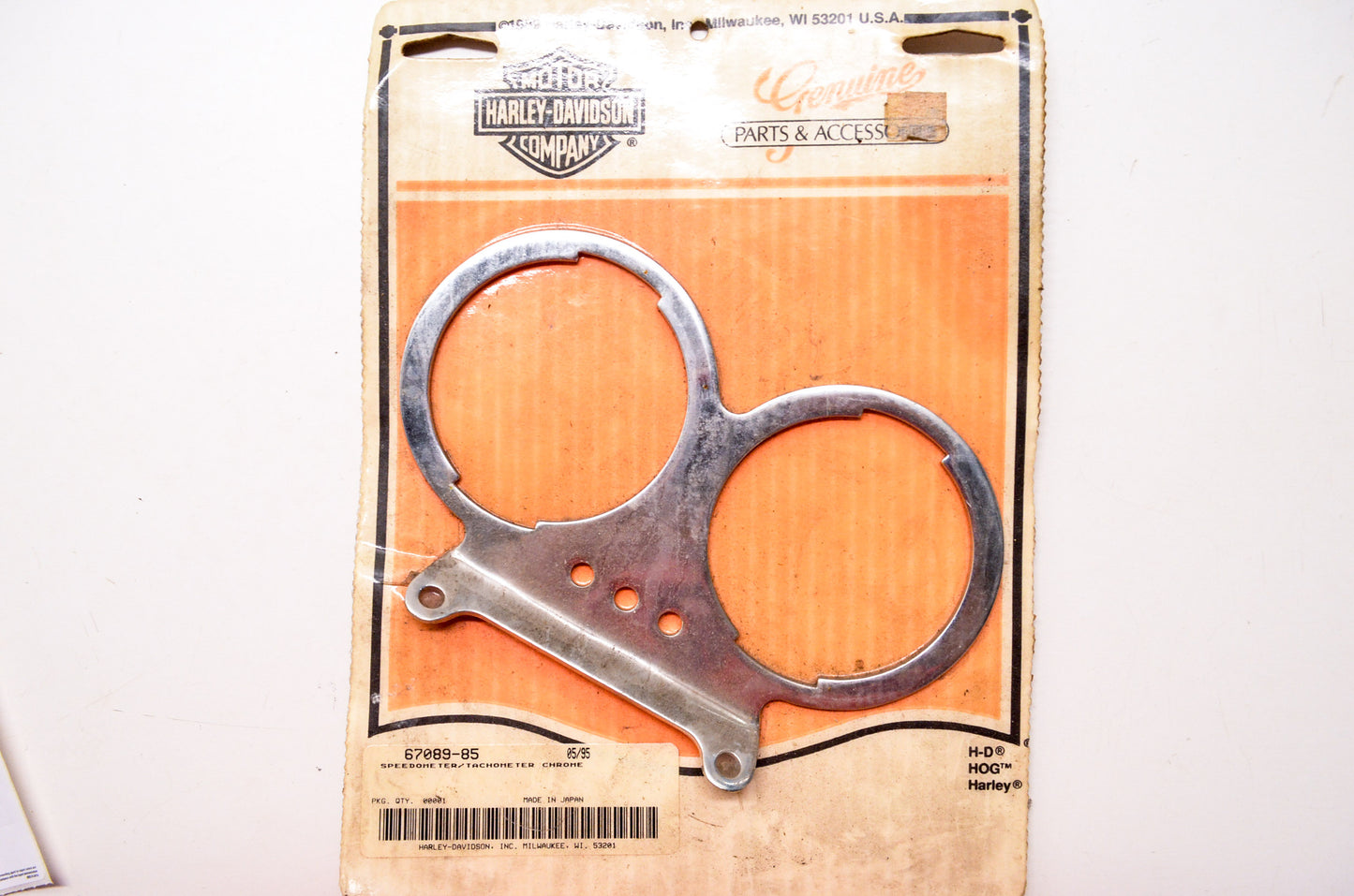 Chrome Speedometer Tachometer Mounting Bracket NOS