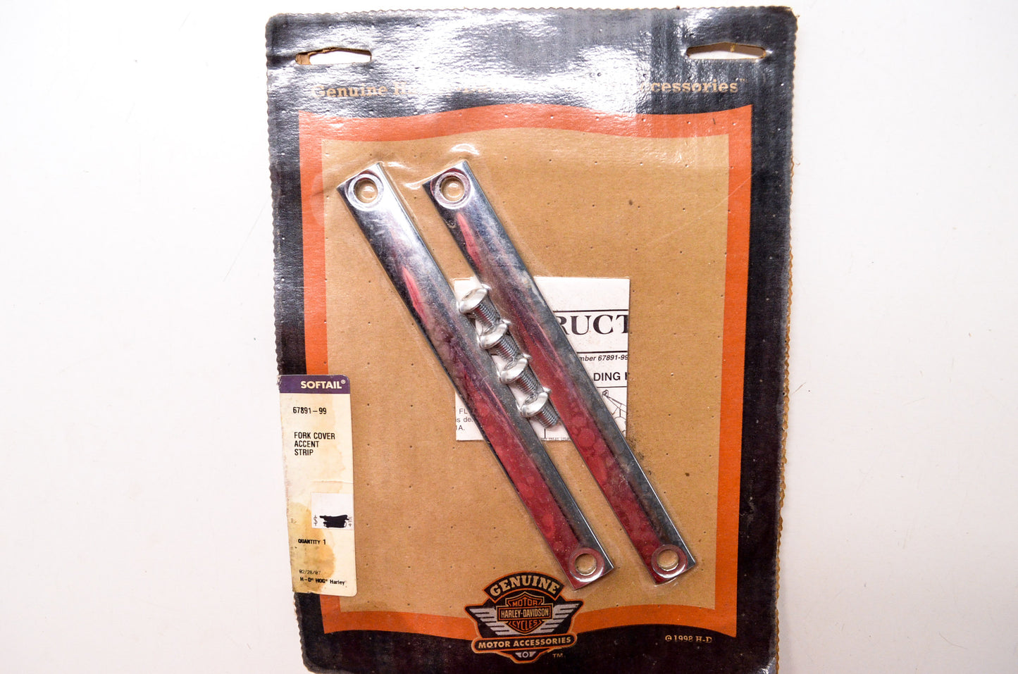 Fork Cover Accent Strip Kit Softail FLSTF FLSTC 86+ NOS