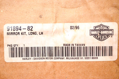 OEM Harley-Davidson 91894-82 Long Stem Left Mirror Kit NOS