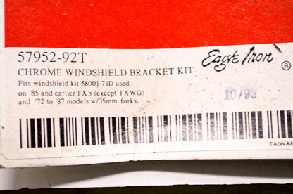Chrome Windshield Bracket Kit FX Pre 85 & 72-87 w/ 35mm Forks NOS