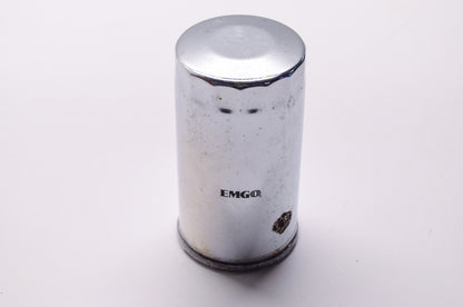 EMGO 10-82420, 63813-90 Chrome Spin On Cartridge Oil Filter Harley Davidson NOS