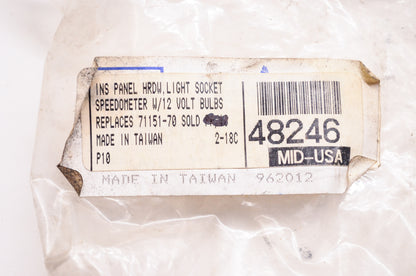 Mid-USA 48246, 71151-70 Instrument Panel Light Socket Speedometer w/ 12V Bulb NO