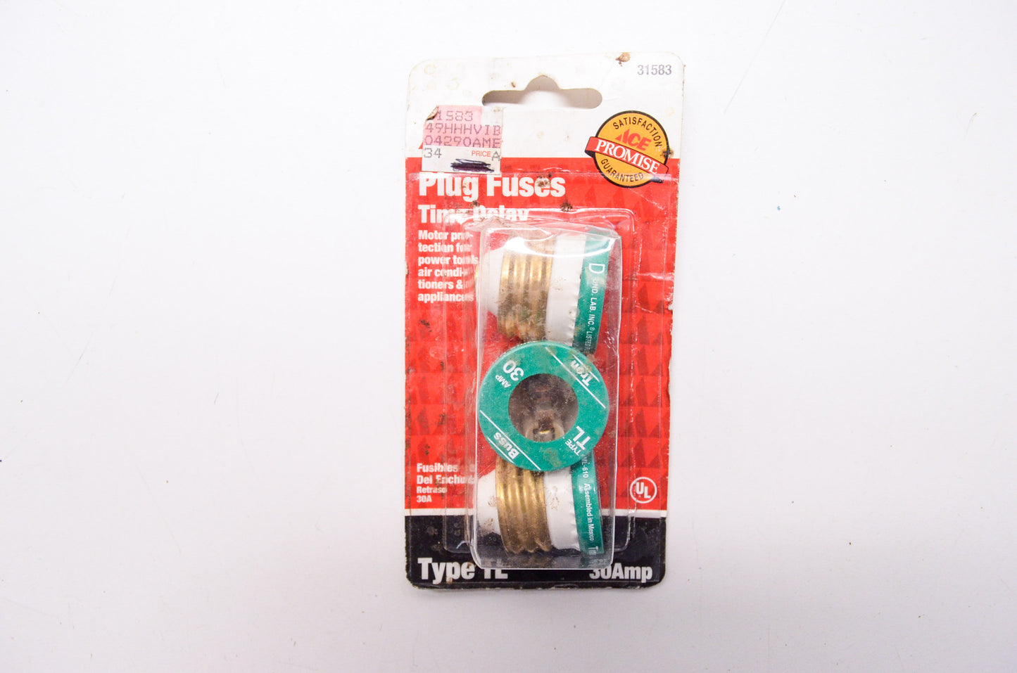 New Ace Hardware Plug Fuses Time Delay Type TL 30 Amp Qty 3 NOS