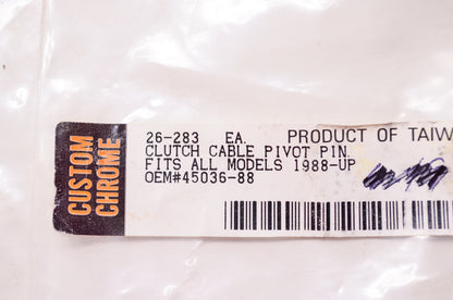 New Custom Chrome Clutch Cable Pivot Pin Harley Davidson NOS