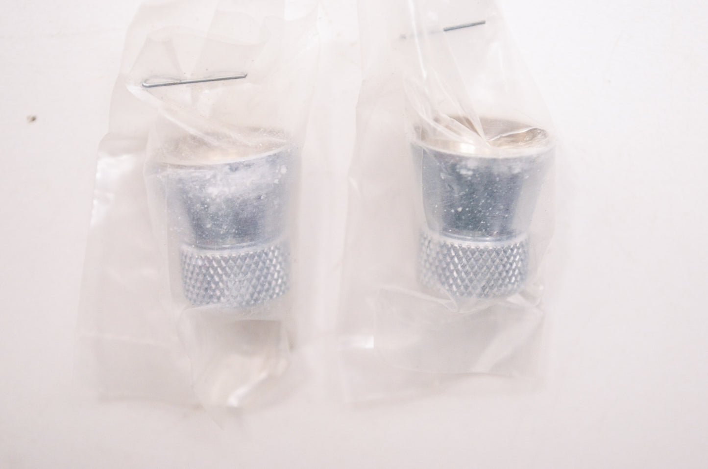 New Custom Chrome Knurled Valve Stem Cover Harley Davidson Fatboy Qty 2 NOS