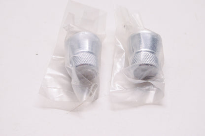 New Custom Chrome Knurled Valve Stem Cover Harley Davidson Fatboy Qty 2 NOS