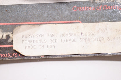 New Kuryakyn Red Firedomes Spark Plug Cover Harley Davidson Sportster Qty 2 NOS