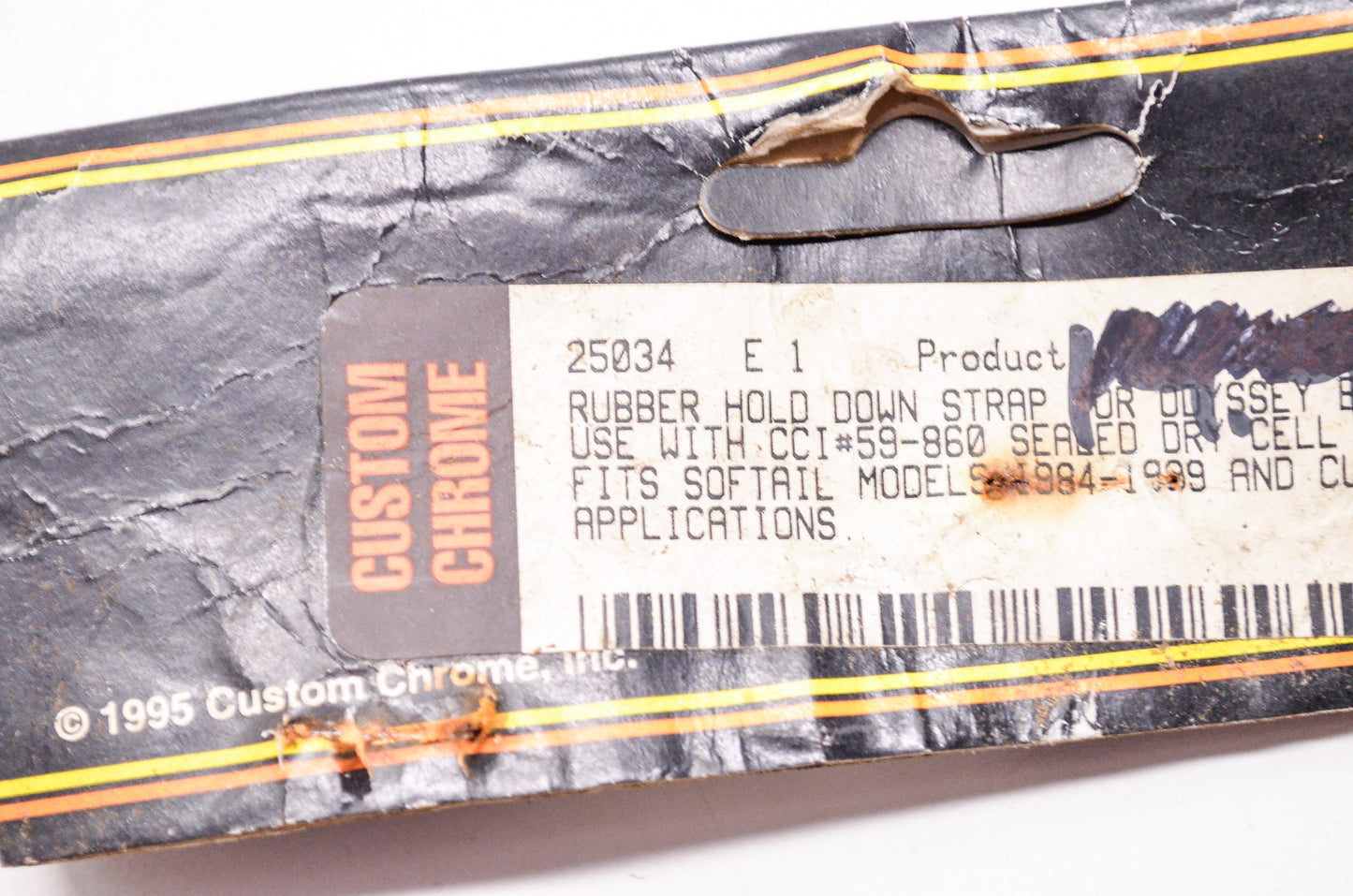 New Custom Chrome Rubber Battery Hold Down Strap Harley Davidson NOS