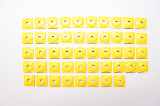 Yellow Square Snowmobile Backing Plate Stud Qty 48 NOS