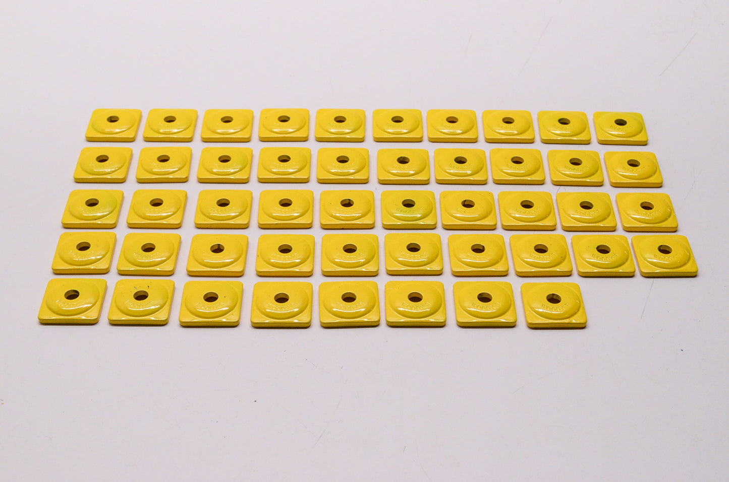 Yellow Square Snowmobile Backing Plate Stud Qty 48 NOS